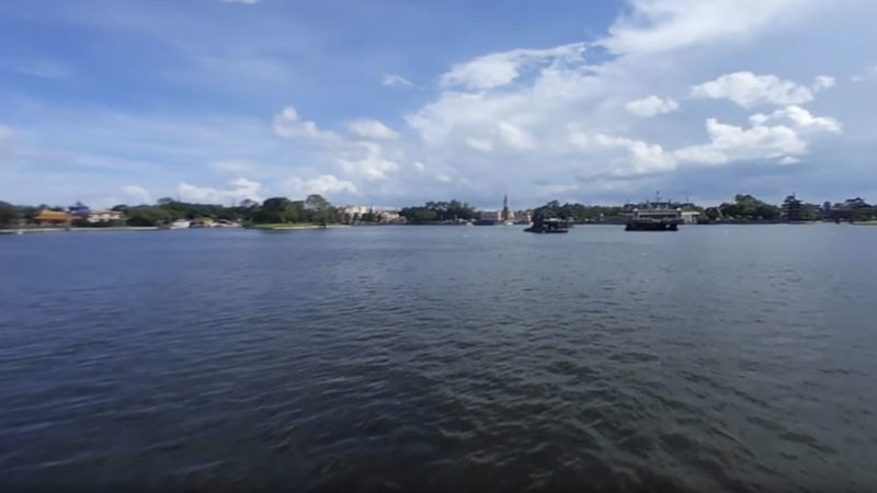 Epcot By The Lake between the World Showcase and Future World.